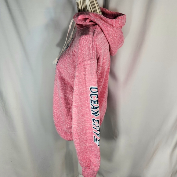 New York Area Code 212 Ocean City MD Pink Pullover Hoodie Size Medium - Picture 4 of 8